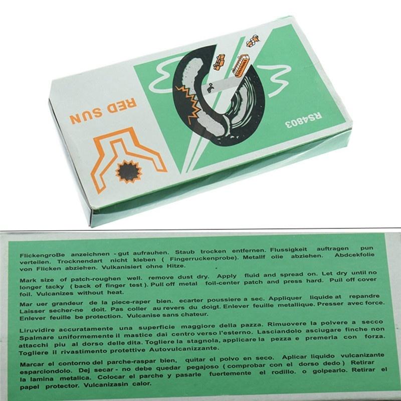 48 buc. Lipici rece pentru biciclete + Lipici Set de instrumente pentru repararea anvelopelor de biciclete Seturi de reparare a anvelopelor Patch Cauciuc Fetal