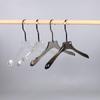 Acrylic Transparent Hangers with Black and Gunmetal Hooks for Women's and Men's Clothing