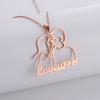 Custom Name Necklace Boy Girl Kiss Personalized Stainless Steel Jewelry Anniversary Customized for Women Couples Lovers Gifts
