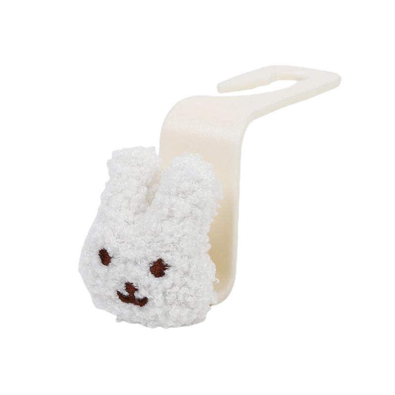 Creative Car Seat Back Cute Plush Bear Doll Hook Inside Car With Decorative Plastic Pendant Finishing Storage Hook