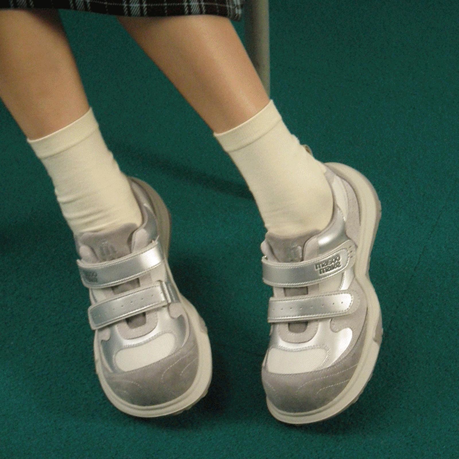 

Shoes women s 2025 new popular versatile Velcro casual board shoes platform sports shoes big head Forrest Gump training shoes 40