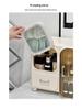 Desktop Cosmetic Storage Box with Mirror and Cabinet
