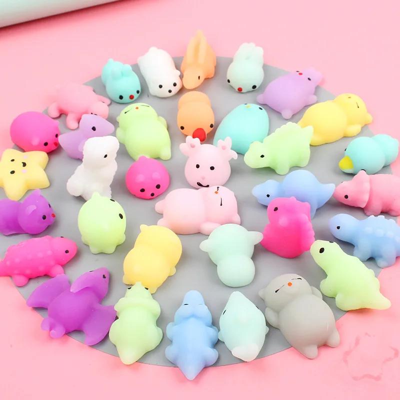 

50/100PCS Kids Party Gift Squishy Toys Cute Animal Antistress Ball Squeeze Mochi Abreact Soft Sticky Stress Relief Squishy Toys 50PCS Random