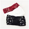 Warm And Stylish Ear Warmer Winter Headband For Women Lightweight New Pearl Knitted Cross Headbands
