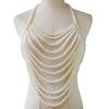 Accessories Pearl Fashion Multi-layer Necklace Chest Chain Sexy Chest Chain Pearl Body Chain Accessories