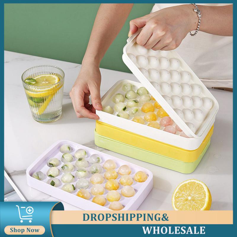 

6/28/37 Ice Boll Hockey Mold Frozen Whiskey Ball Popsicle Ice Cube Tray Box Lollipop Making Gifts Kitchen Tools Accessories