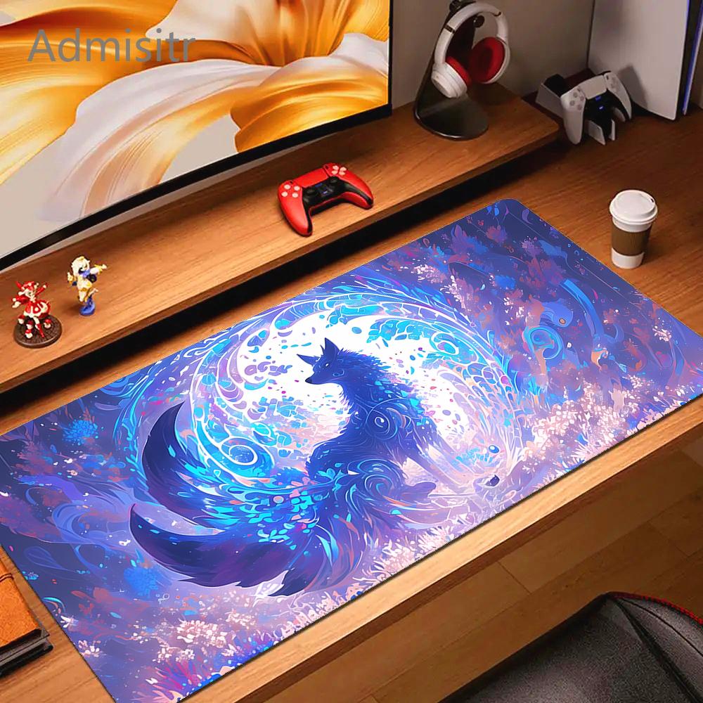 Cartoon Fox XXL Mouse Pad Large Computer Game Accessories Cute Mousepads Gamer Professional High Quality Rubber Pads Desk Mat
