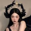 Elf Feather Headband Angel Goddess Headpiece Wings Baroque Feather Tiara Headwear Party Costumes