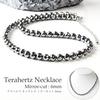[GOLD STONE] Genuine Terahertz Ore Necklace, 6mm, 128-facet, Mirror Ball Cut, Power Stone, Natural Stone, Hook Type, Approximately 60cm Long