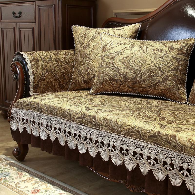 

Роскошный чехол для дивана, нескользящий синель, жаккардовый чехол для дивана, чехол для дивана с вышивкой в ​​стиле ретро, ​​защитный чехол для мебели, домашний декор hand towel 60x60cm