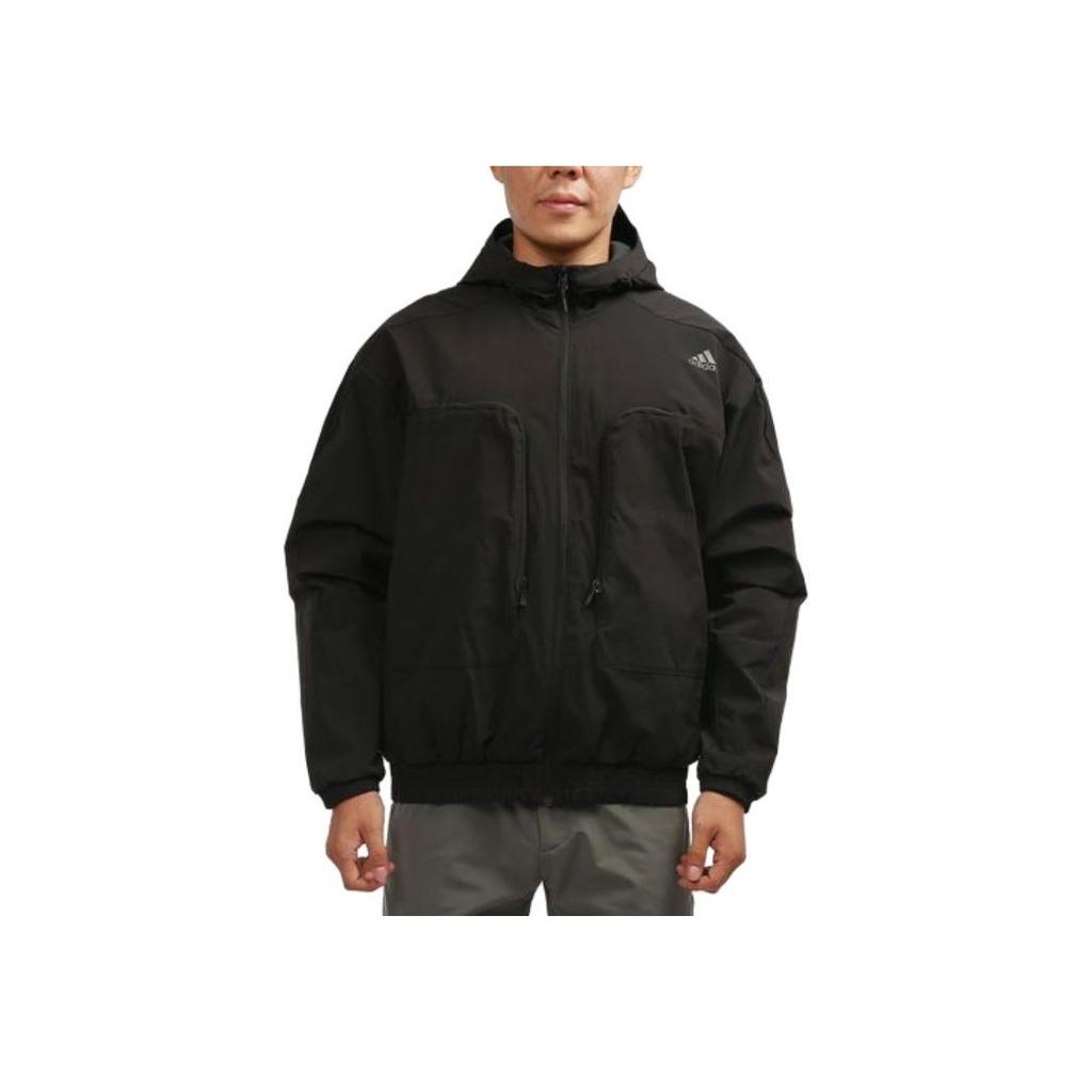 Adidas Workout Utility Hooded Jacket Men Outerwear Black H38399