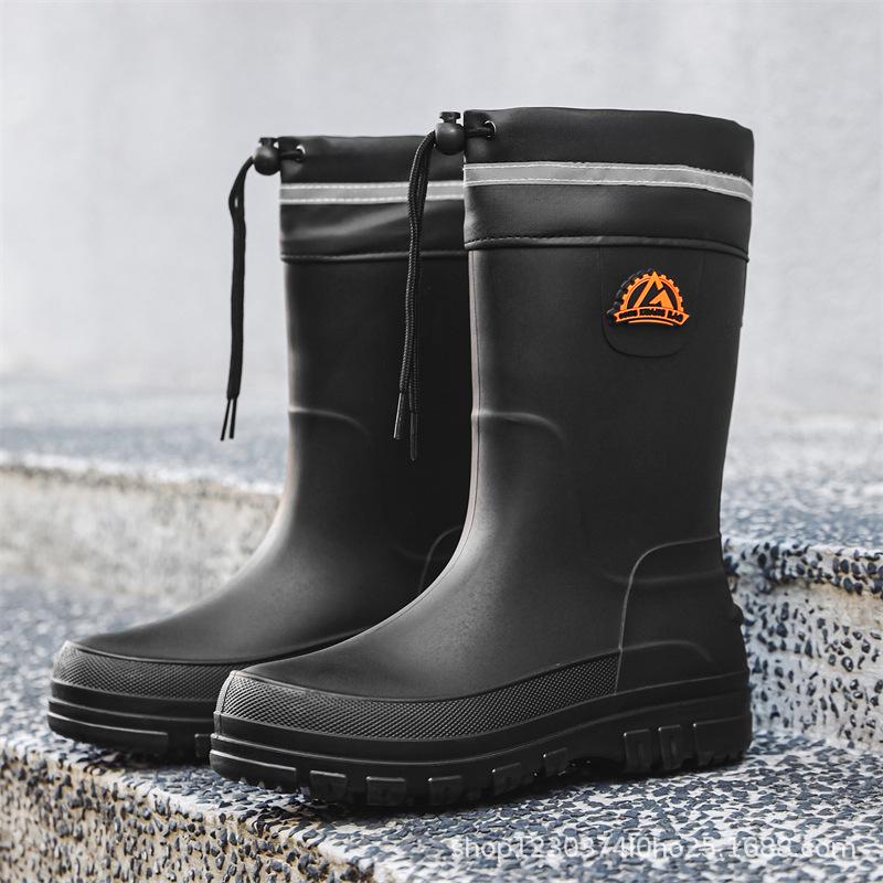 Men's Waterproof Non-Slip Mid-Tube Fashion Rain Boots