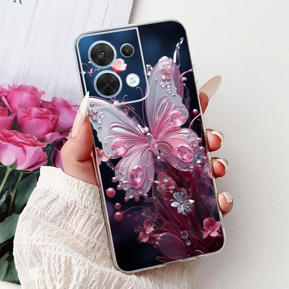 For Oppo Reno8 Pro 5G Case CPH2357 Cool Design Fashion Painted Cover Soft Silicone Phone Case For Oppo Reno 8 Pro Reno8 5G Shell