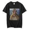 Thinking Funny Monkey Meme Graphic T Shirts Men's Women's High Street Fashion Trend T-shirt Summer Casual Loose Cotton T-shirts