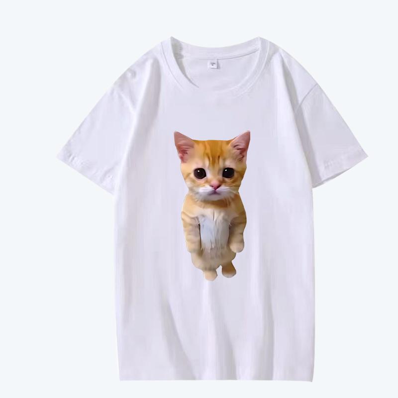 Funny Cat 3D Print Women Casual T Shirt men women Oversized 100% Cotton short sleeve Summer print Unisex plus sizetops