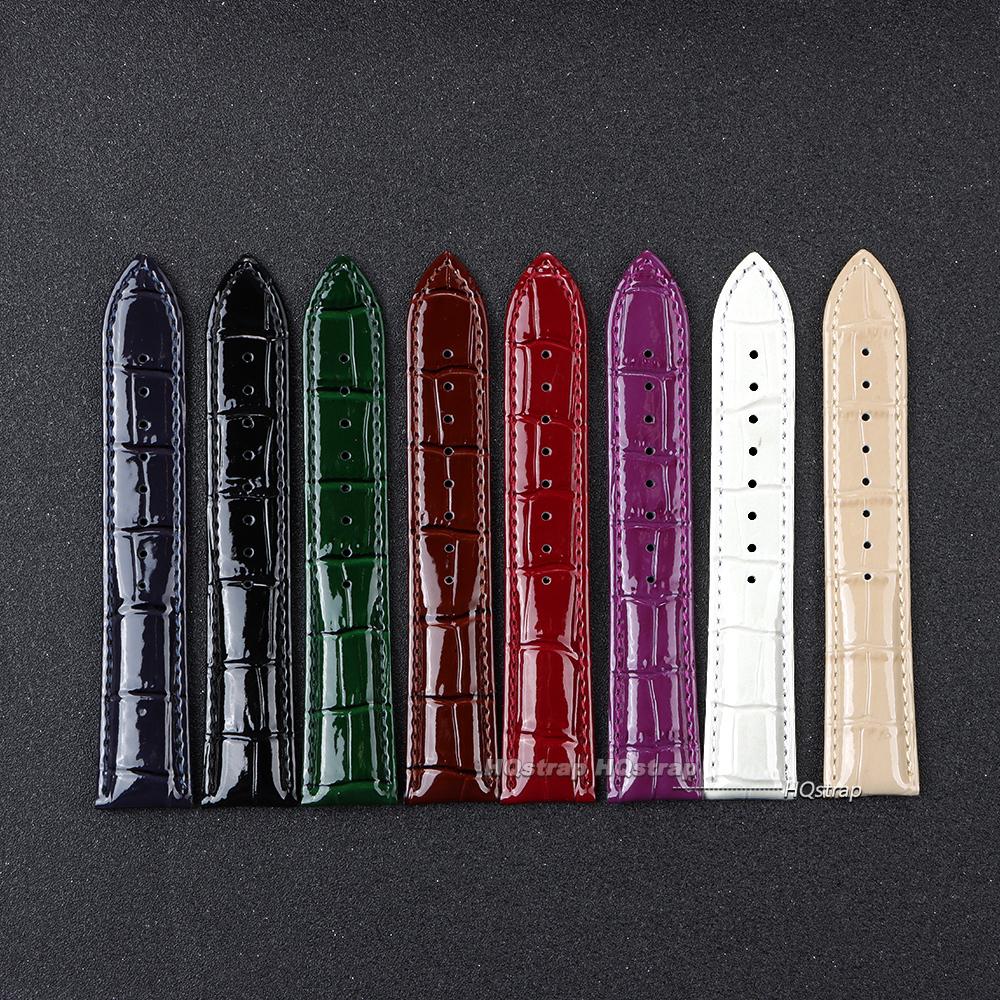 Leather Calfskin Strap 16mm 18mm 20mm 22mm Slub Pattern Watchband for Women Men Sport Watchband 12 14 19 21 24mm Universal Belt
