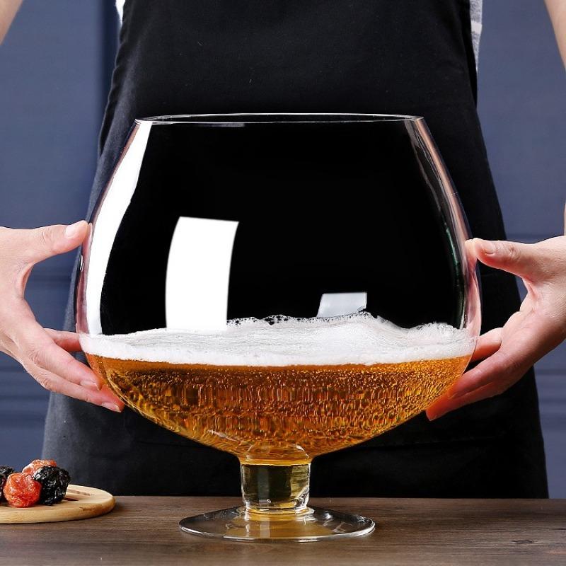 Super Large Hand Blown Goblet Glass Multi Capacity Wine Beer Brandy Juice Cup Oversized Party Bar Beverage Mug For Home Gathering
