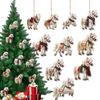 Christmas Horse Ornaments 2D Acrylic Vintage Horse Christmas Tree Hanging Decoration Western Theme Animal Ornaments for Xmas Tree Home Decor
