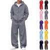 Ensemble Sweat à capuche zippé avec capuche pour homme et Pantalon de jogging - Survêtement décontracté pour la maison