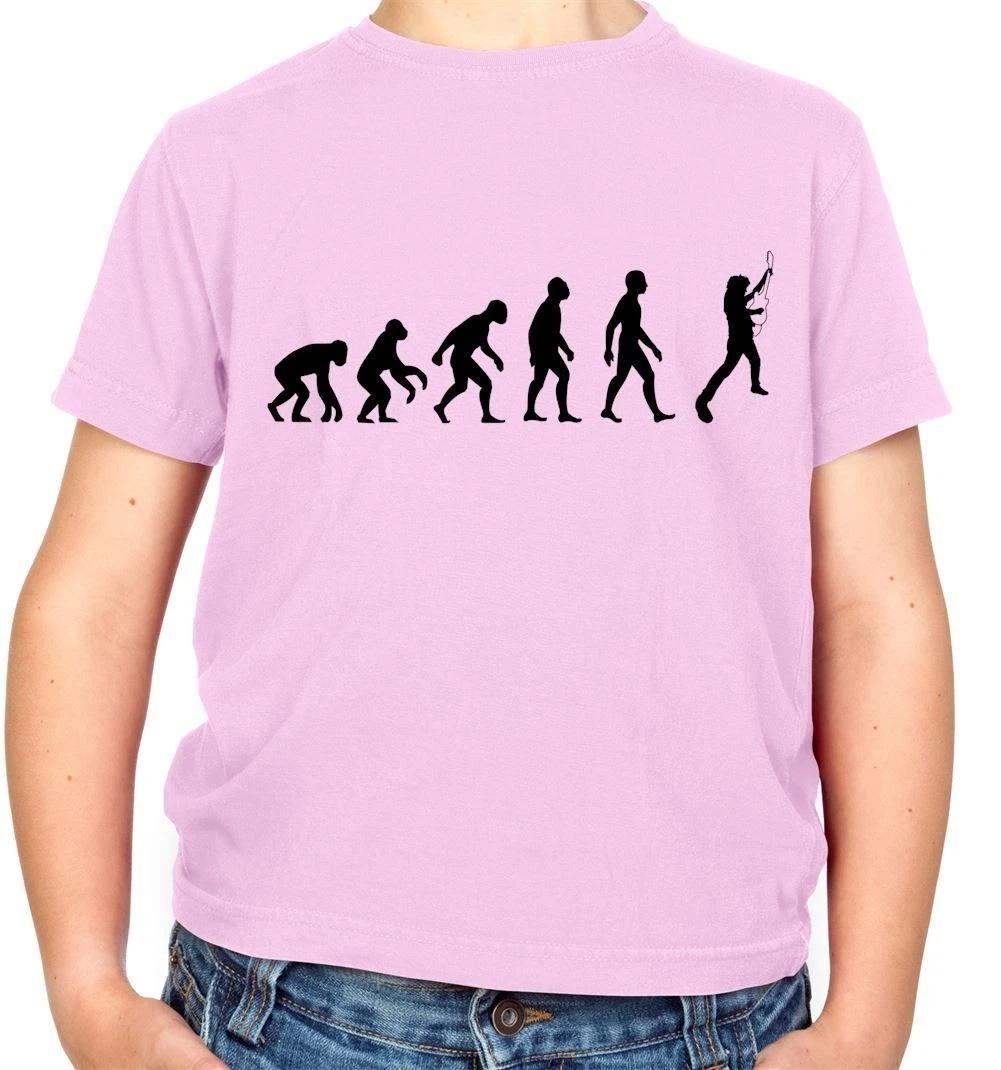 Evolution Of Man Guitar - Kids T-Shirt - Guitarist Bassist Love Rock 130