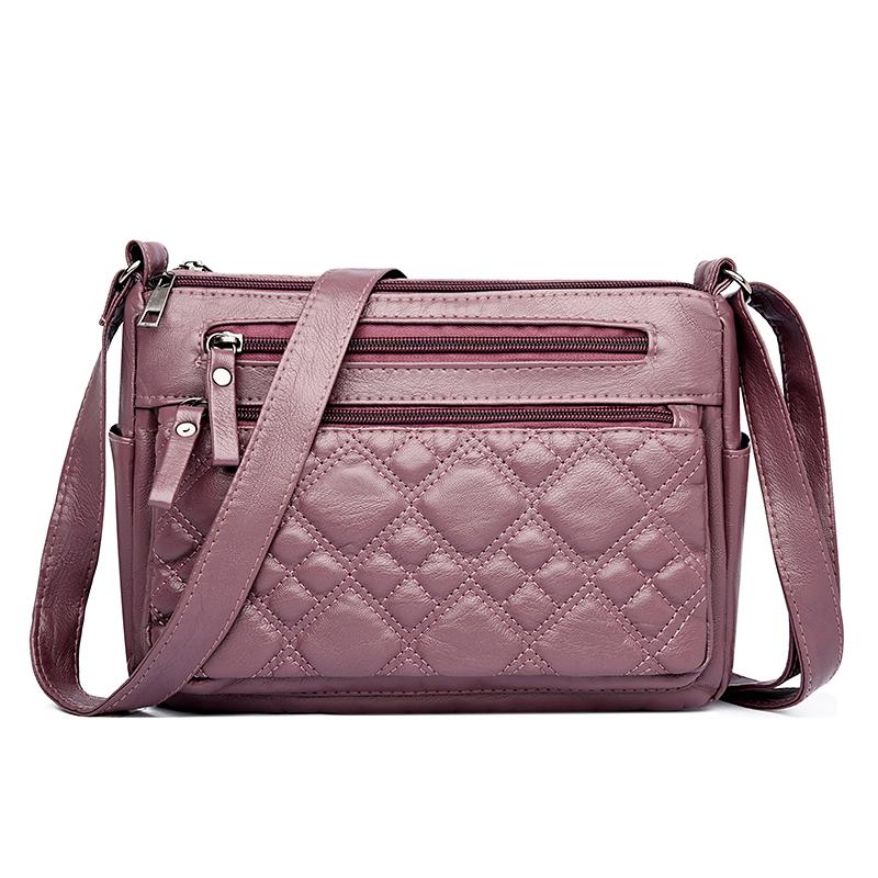 Soft Leather Mother Bag Women's Crossbody Bag Multi-Layer Large Capacity Shoulder Bag