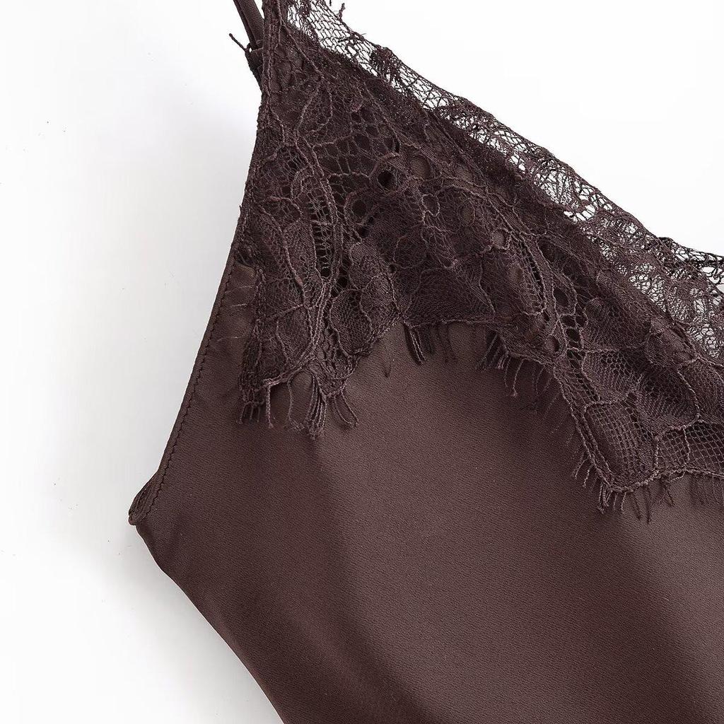 European Style Women's Lace Camisole Dress - Autumn 2025 Collection