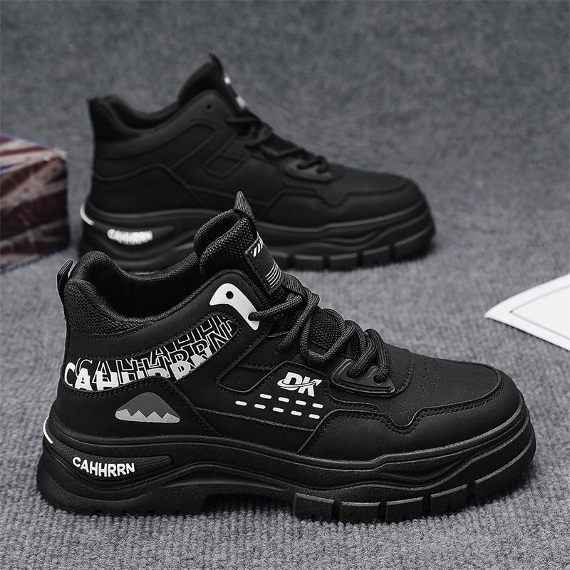 New Men's Classic Four Seasons Fashion High Top Thick Sole Skateboarding Shoes Comfortable Soft Sole Basketball Sneakers