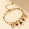 Cherry Epoxy Titanium Steel Bracelet for Women - Sweet Dopamine-Inspired Design