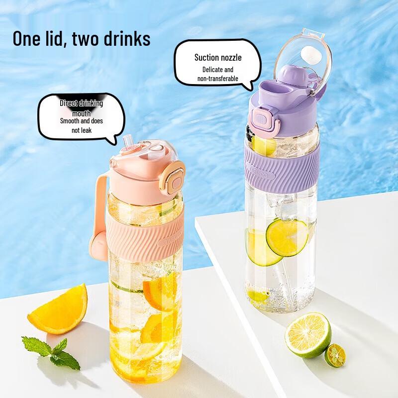 TAFUCO Large Capacity Dual-Drink Sports Water Bottle