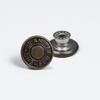 Antique Bronze Smooth Metal Tack Button for Jeans, Jackets & Dungarees with Engraving