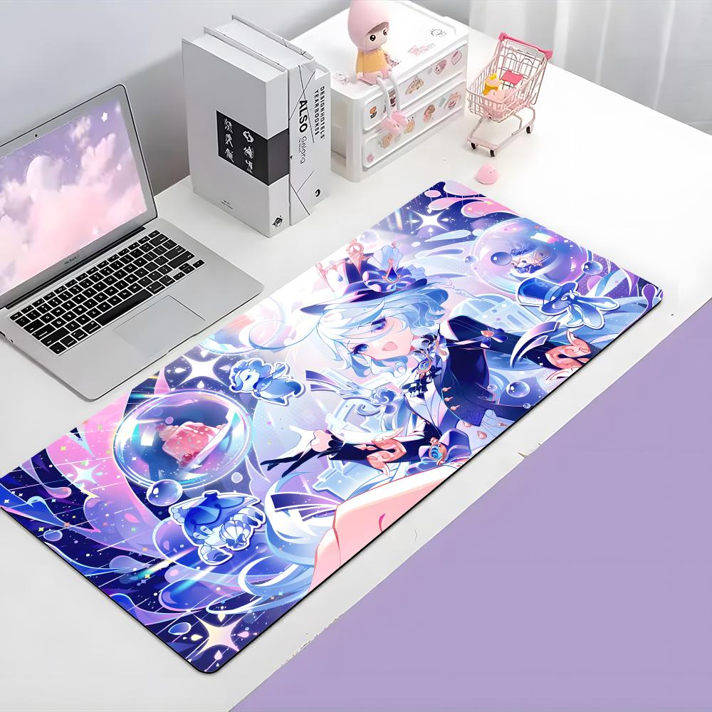 Game Elegant Ggenshin Impact Mouse Pad Large Gaming Mousepad With Thick Stitched Edge Nonslip Desk Mat
