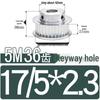 Stepped Timing Pulley 5M, 36 Teeth, T-Slot Width 16/21/27, Bore 5-25mm, BF Type.