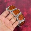 Baltic Amber Slice Bracelet, 925 Solid Sterling Silver Gemstone Jewelry, Handmade Bracelet For Mother Day