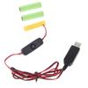 USB Power Converter False Battery Eliminators Cable Cord Replace 3x 1.5V AA LR6 Batteries for LED Light Electronic Toy