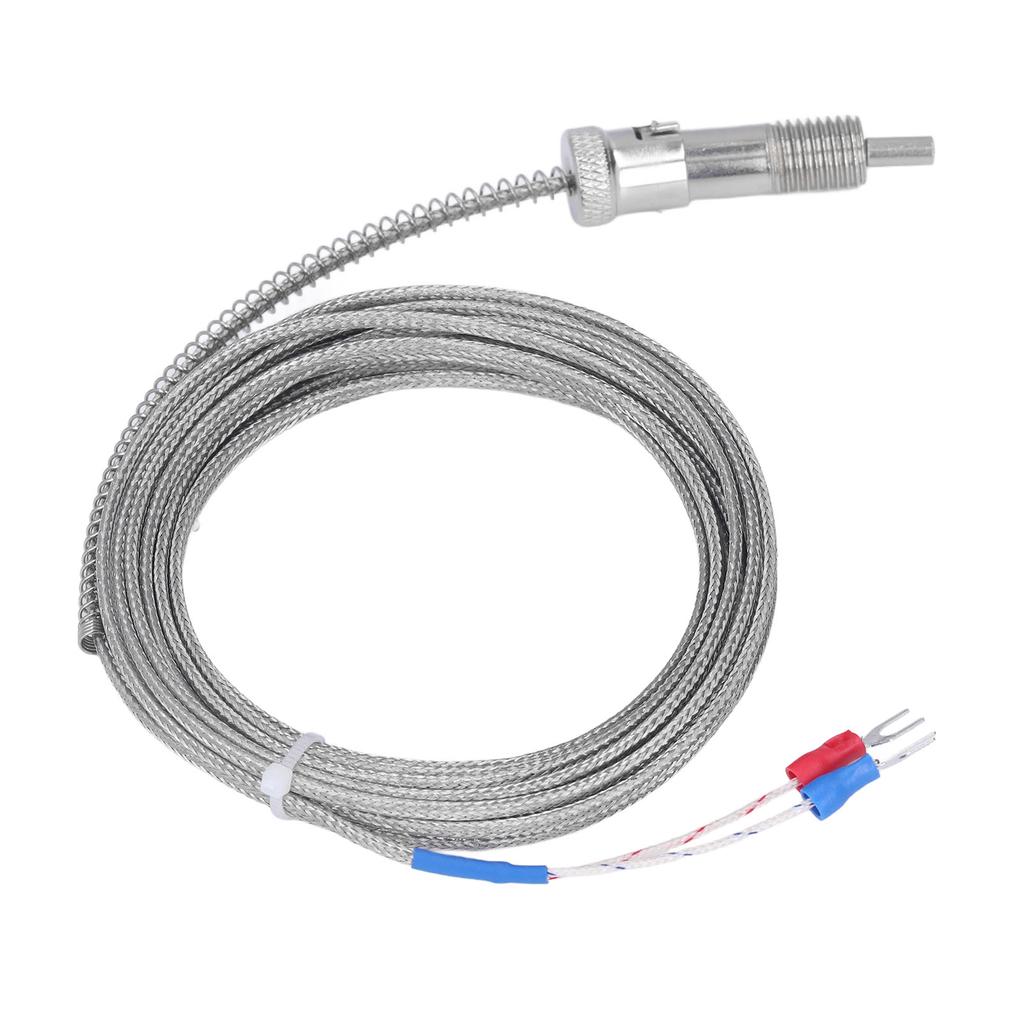 BERM K Type Thermocouple Compression Spring Temperature Gauge Sensor Probe 0‑400 Celsius  M12 5meter