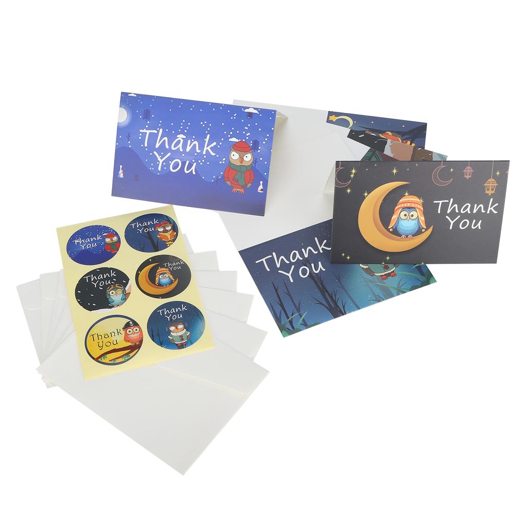 MultiStyling Paper Gift Cartoon Thanksgiving Blank Greeting Card with Envelope and Sticker