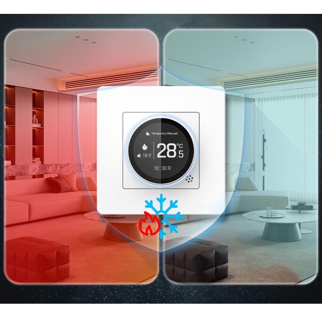 Smart Thermostat for   Electric Heating Mobile App Timing LCD Display Temperature Controller   95-245VAC White