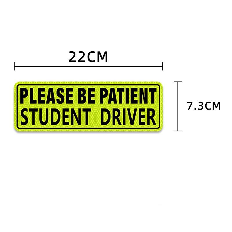 Student+Driver Novice Internship Driver Car Stickers Car Reflective Magnetic Suction Stickers Exclusive