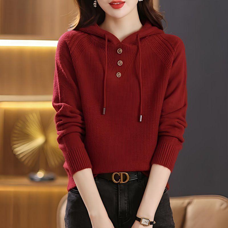 Sweater for Women Winter Thickened Pullover Warm Knitted Solid Color Stretchy Long Sleeve Oversize Jumper Sweater Tops