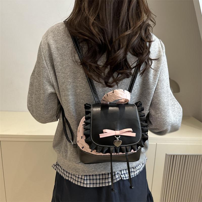 Fashion Girl Style Portable Small Bag New Lace Lace High Value Versatile Backpack