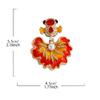 Stylish Carp Pin With Crystals Embellishment Portable Secure Clasp Versatile Accessory For Jackets Bags Hats