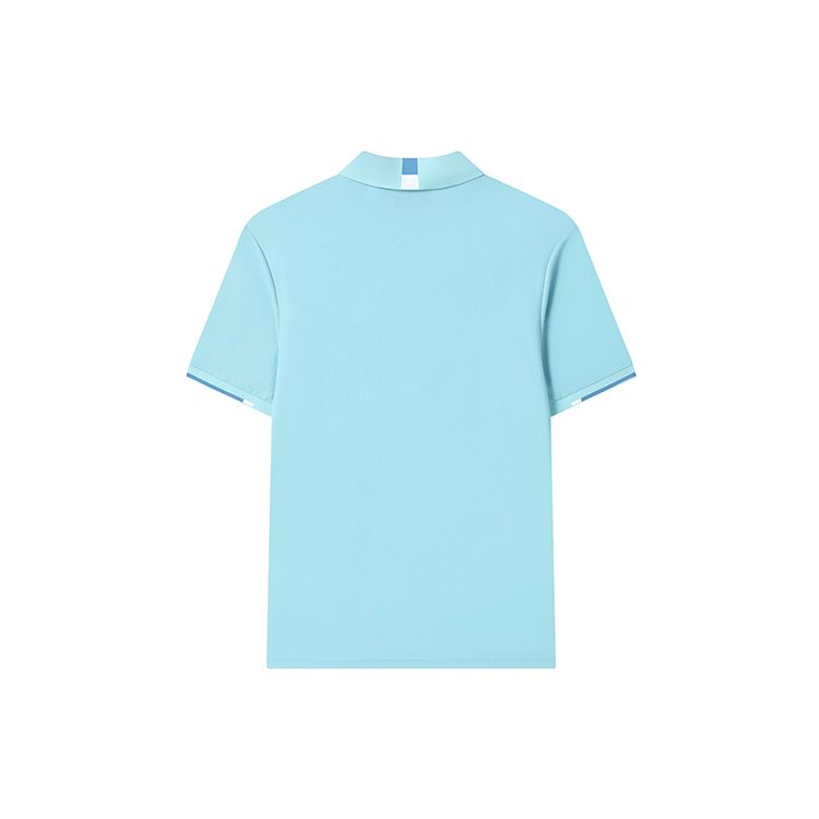 Fila Heritage Series Solid Color Logo Embroidered Casual Breathable Short Sleeve Polo Shirt Men Polo Shirts Tiffany-Blue F11M328117FLB