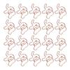 20pcs Shaped Paper Clips Elephant Shapes Rose Gold Electroplating Process Iron Office Clips for Document Classification