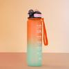 Gradient Color Leak-Proof Sports Water Bottle - Large Capacity, Portable, Pop-Up Lid for Outdoor and Office Use