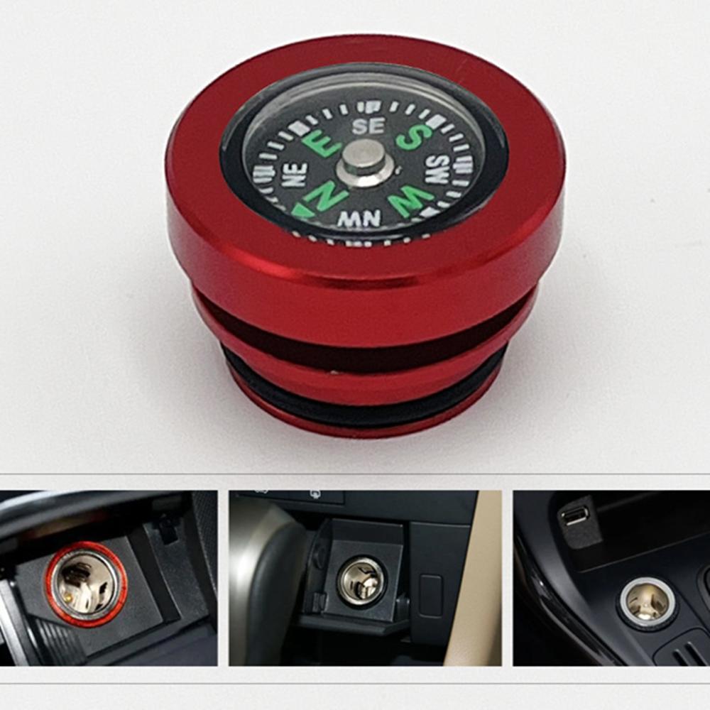 2Pcs Compass Dust Cover Bung Plug For Car Motorcycle Cigarette Lighter Socket