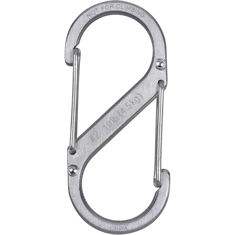 Nite Ize S-Biner Stainless Steel Carabiner #2 Silver Durable Clip Accessory