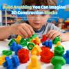 20/10PCS Screwing Construction Blocks Creative Mosaic Puzzle Playthings designed for Children Plastic Insert Nut Bolts Shape Boys Instructive Toy