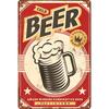 Pc Kaltes Bier Vintage Metallschild (xcm xin) Erfrischendes Retro-Bar-Dekor für Bierliebhaber