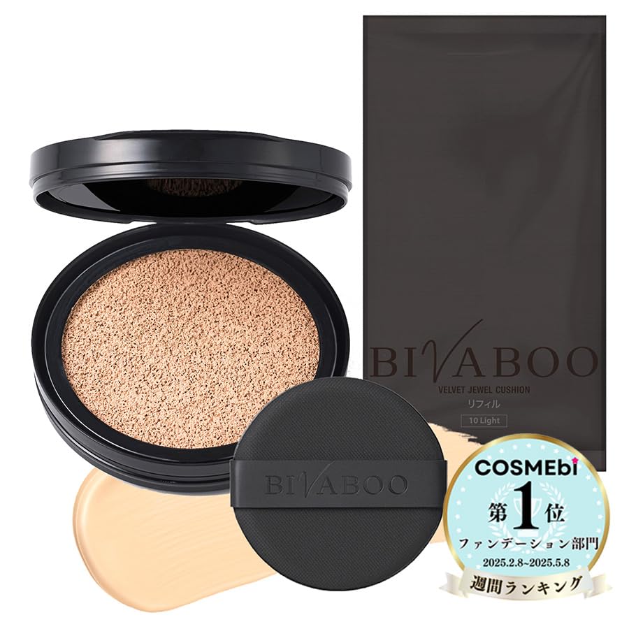 

BIVABOO Velvet Jewel Cushion For ages and 60s High coverage Moisturizing Serum ingredients Age spots Ginza Stephanie Cosmetics Glowing skin finish