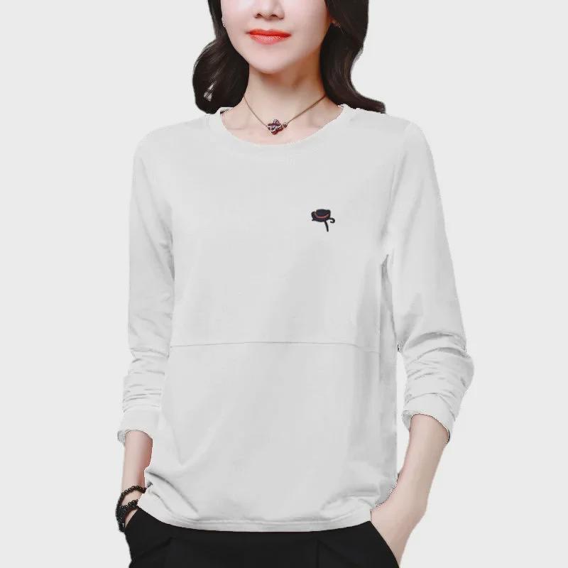 Korean Style Plus Size Women's Autumn Long-Sleeve Slimming T-Shirt